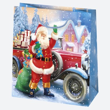 Christmas Gift Giving paper gift bag 15.5x15.5x8 cm