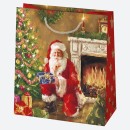Christmas Gift Giving paper gift bag 15.5x15.5x8 cm