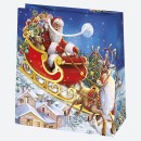Christmas Gift Giving paper gift bag 15.5x15.5x8 cm