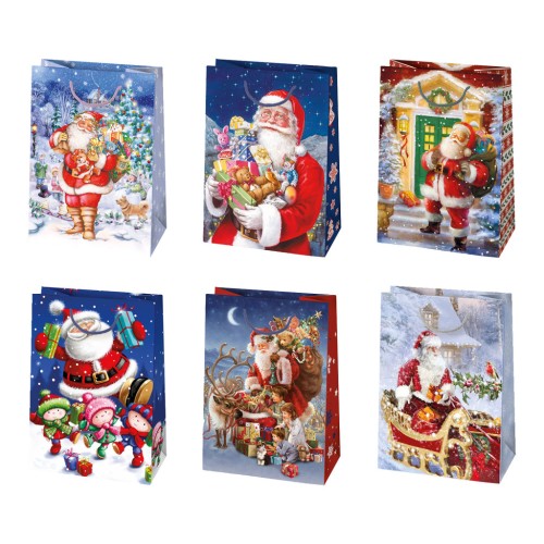 Christmas Gift Giving paper gift bag, 23x32x11 cm