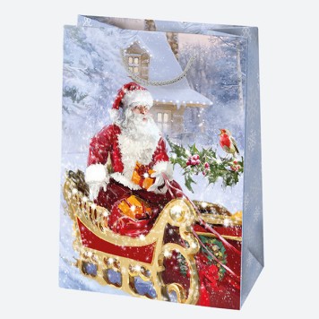 Christmas Gift Giving paper gift bag, 23x32x11 cm