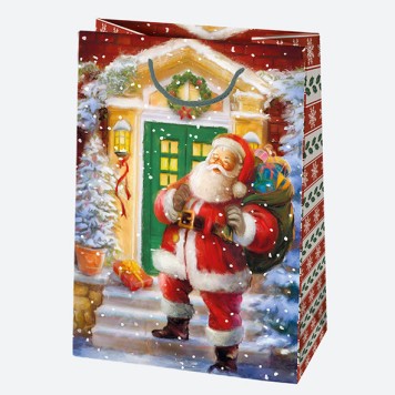 Christmas Gift Giving paper gift bag, 23x32x11 cm