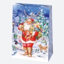 Christmas Gift Giving paper gift bag, 23x32x11 cm