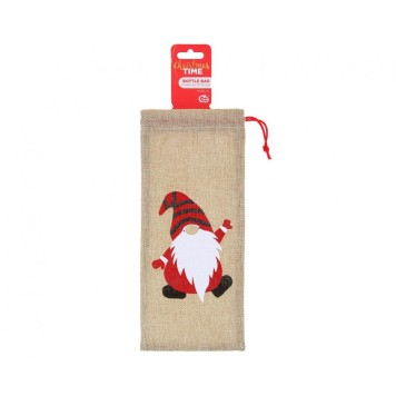 Christmas Gnome i bottle bag 32 cm