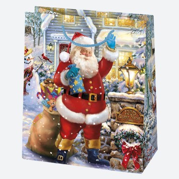 Christmas Miracle paper gift bag, gift bag 19x23x10.5 cm