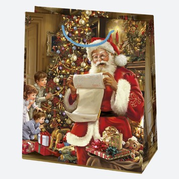 Christmas Miracle paper gift bag, gift bag 19x23x10.5 cm