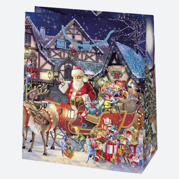 Christmas Miracle paper gift bag, gift bag 19x23x10.5 cm