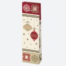 Christmas Patterned paper wine bag 12x40x9 cm