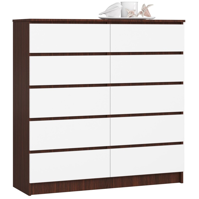 KOMODA K120 10SZ CLP WENGE / BIAŁY KOMODA K120 10SZ CLP WENGE / BIAŁY