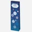 Christmas Patterned paper wine bag 12x40x9 cm