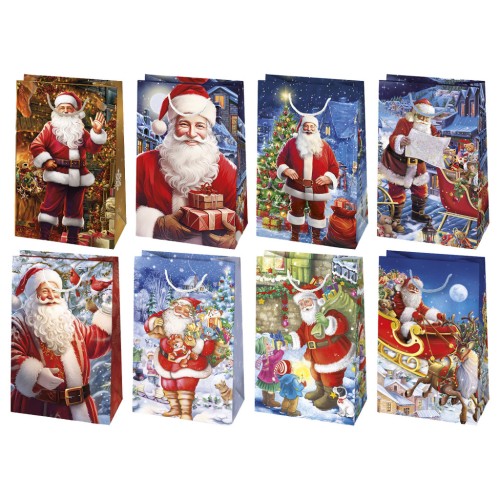 Christmas Santa Claus paper gift bag 10x16x6 cm