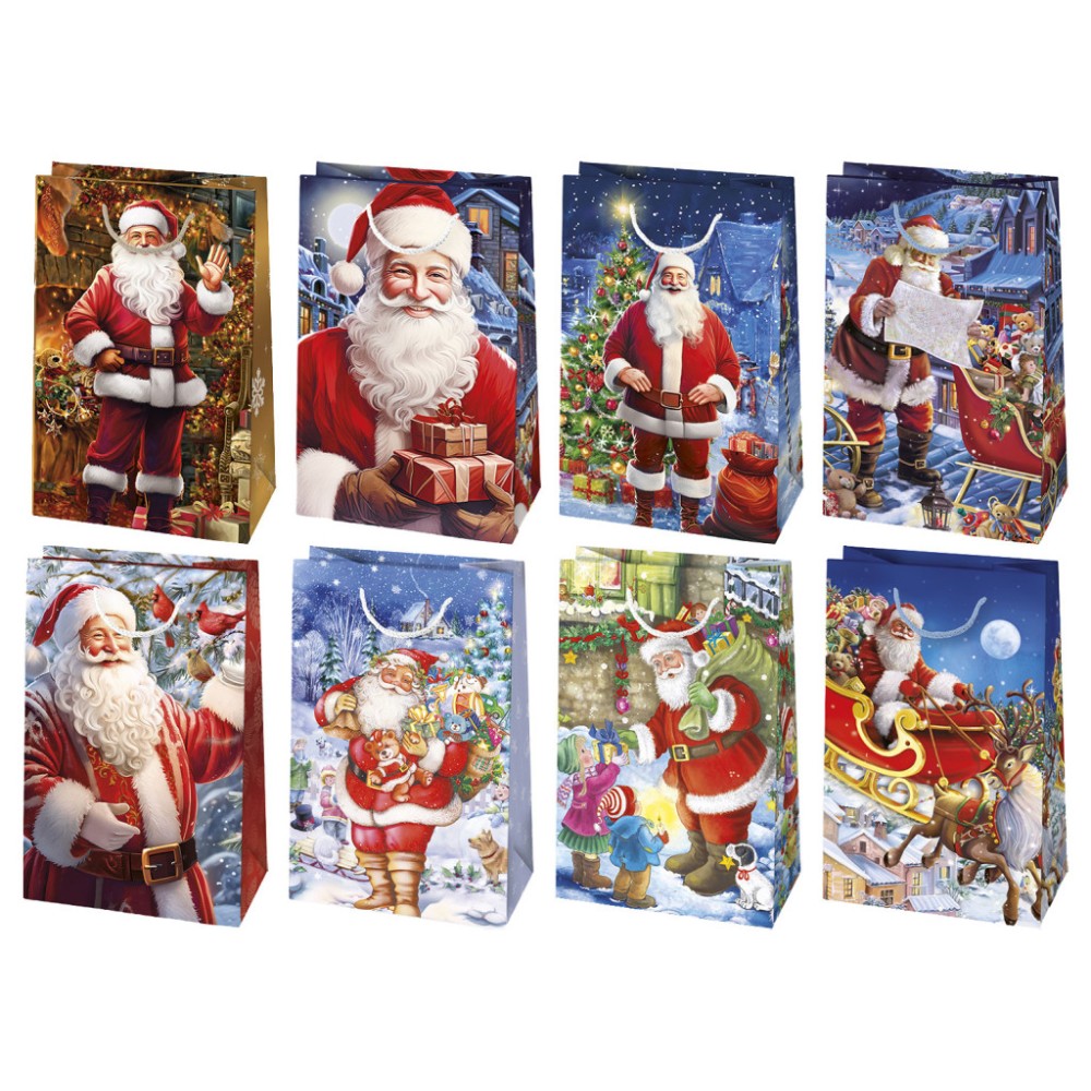 Christmas Santa Claus paper gift bag 10x16x6 cm