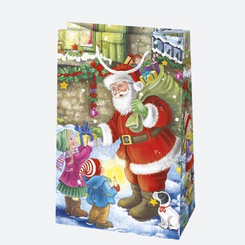 Christmas Santa Claus paper gift bag 10x16x6 cm