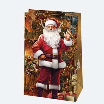 Christmas Santa Claus paper gift bag 10x16x6 cm