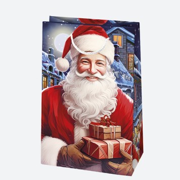 Christmas Santa Claus paper gift bag 10x16x6 cm
