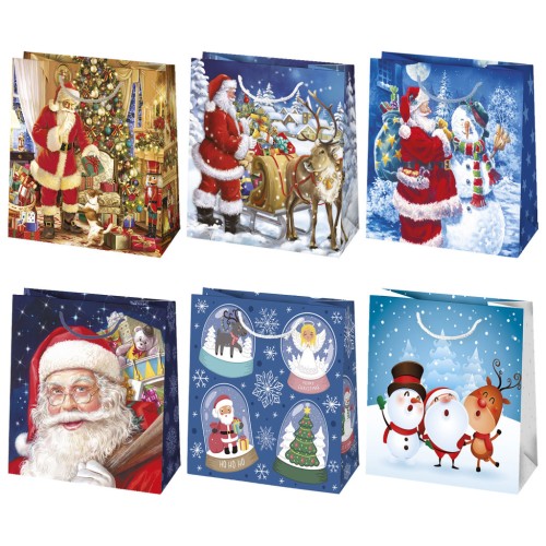 Christmas Santa Magic paper gift bag 15.5x15.5x8 cm