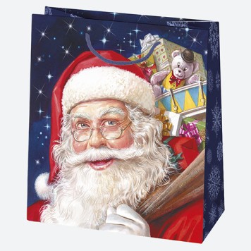 Christmas Santa Magic paper gift bag 15.5x15.5x8 cm