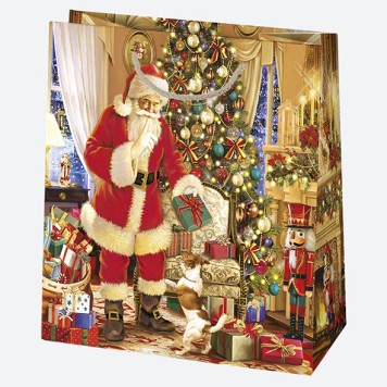 Christmas Santa Magic paper gift bag 15.5x15.5x8 cm