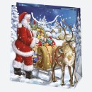 Christmas Santa Magic paper gift bag 15.5x15.5x8 cm