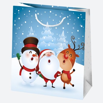 Christmas Santa Magic paper gift bag 15.5x15.5x8 cm