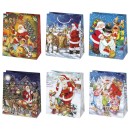 Christmas Santa paper gift bag 19x23x10.5 cm