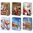 Christmas Sledding paper gift bag, 23x32x11 cm