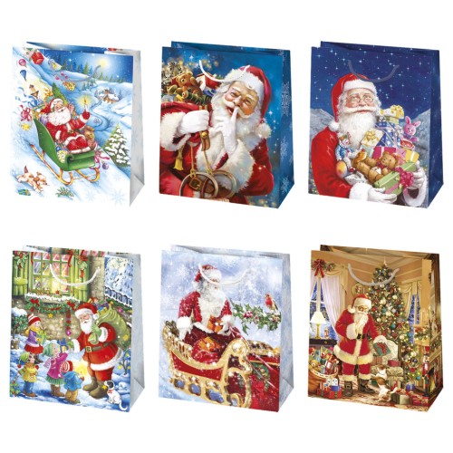 Christmas Toyland paper gift bag 19x23x10.5 cm