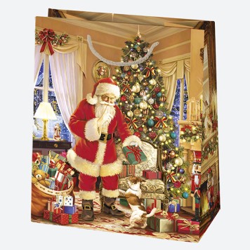 Christmas Toyland paper gift bag 19x23x10.5 cm