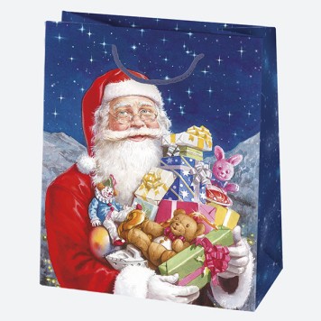 Christmas Toyland paper gift bag 19x23x10.5 cm