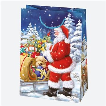 Christmas Toyland paper gift bag 23x32x11 cm