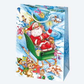 Christmas Toyland paper gift bag 23x32x11 cm