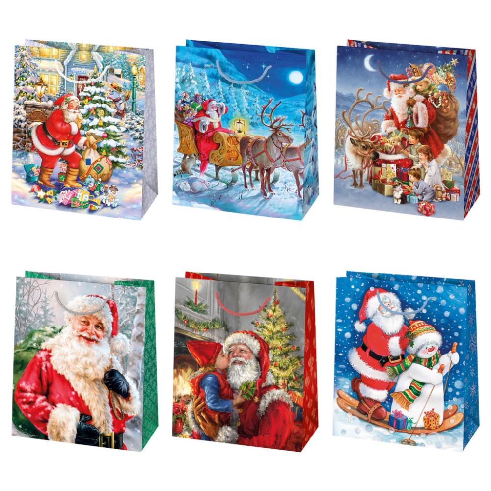 Christmas Travel paper gift bag 19x23x10.5 cm