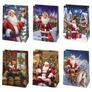 Christmas Village paper gift bag, 23x32x11 cm