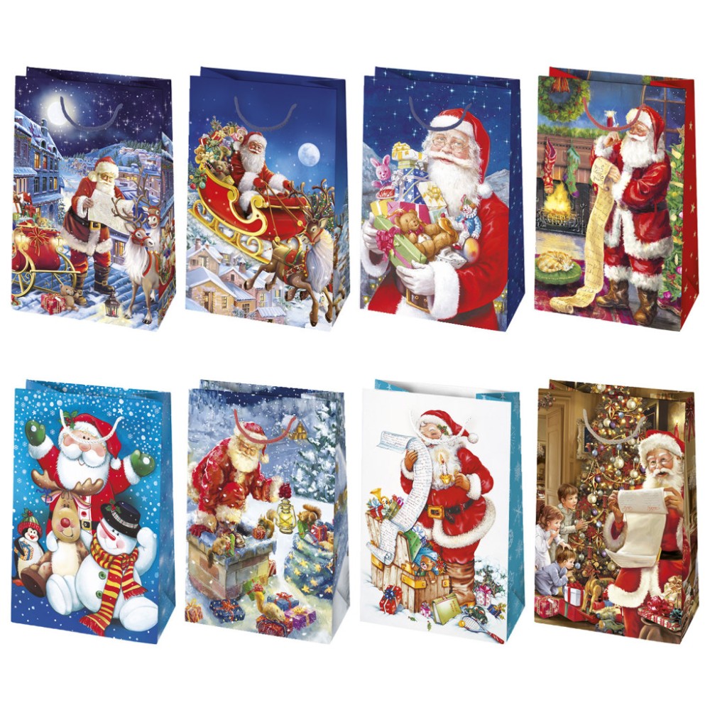 Christmas Wishes paper gift bag 16x24x7 cm