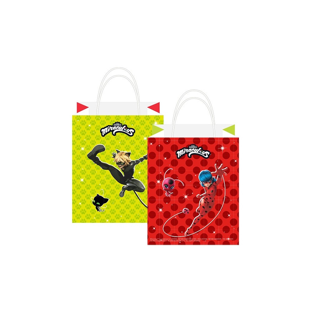 Miraculous Ladybug Kwami paper gift bags, pack of 8