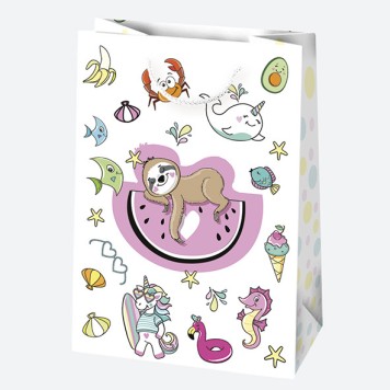 Colour Colorful Girl's paper gift bag, 23x32x11 cm