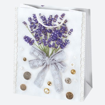 Colour Bunch Lavender paper gift bag, bag 19x23x10.5 cm