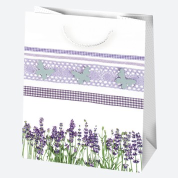 Colour Bunch Lavender paper gift bag, bag 19x23x10.5 cm