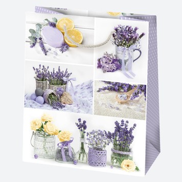 Colour Bunch Lavender paper gift bag, bag 19x23x10.5 cm