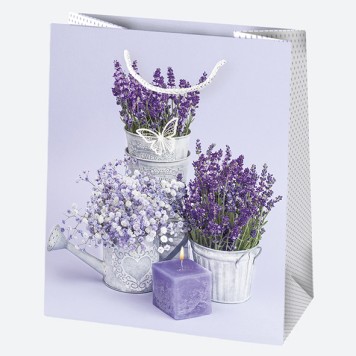 Colour Bunch Lavender paper gift bag, bag 19x23x10.5 cm