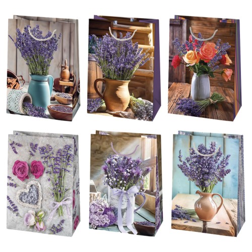 Colour Vase Lavender paper gift bag, 23x32x11 cm