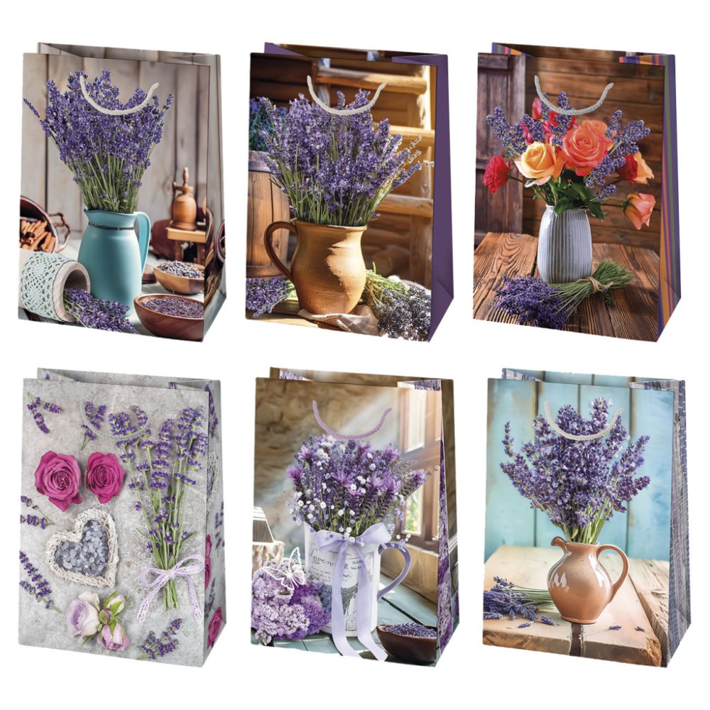 Colour Vase Lavender paper gift bag, 23x32x11 cm