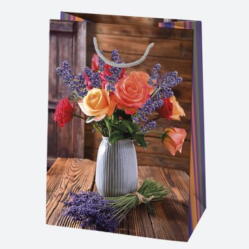 Colour Vase Lavender paper gift bag, 23x32x11 cm
