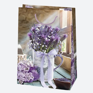 Colour Vase Lavender paper gift bag, 23x32x11 cm