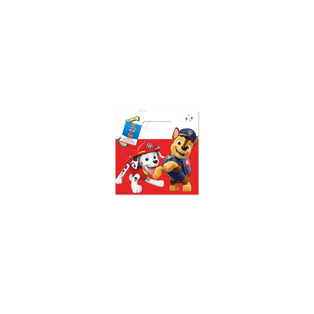 Paw Patrol Rescue Heroes Red paper gift bag, 4 pieces