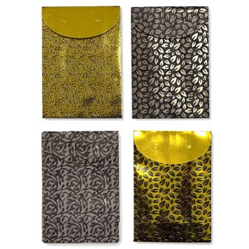 Colour Dark Patterned Gift Box Set of 4