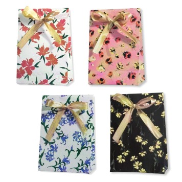 Colour Flower Patterned Gift Box Set of 4