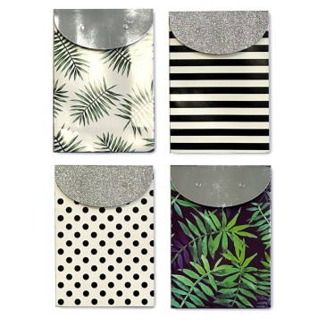 Colour Leaf Patterned gift box set of 4