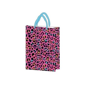 Colour Neon Patterned gift bag 18x10x23 cm