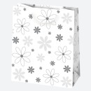 Colour White Patterned paper gift bag 19x23x10.5 cm